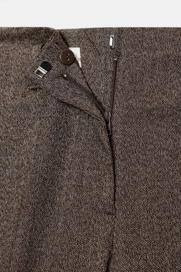 HERRINGBONE TROUSERS WITH BELT - Zara фото 8