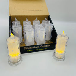 Новогодний декор Ночник - Свеча средняя 11 см (12 шт в уп)