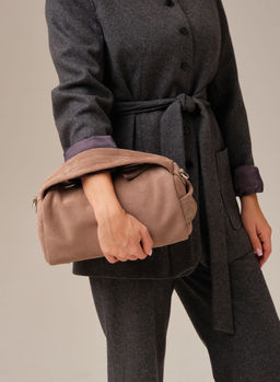 Замшевая сумка Solea DBR 31365 капучино  фото 14