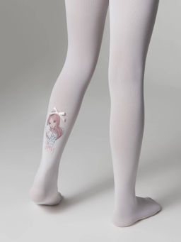 CONTE Колготки из микрофибры с рисунком и декором LOVELY bianco - Conte elegant фото 2