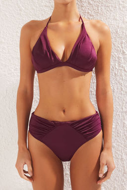 TRENDYOLMILLA Yesil Ucgen Drapeli Regular Bikini Tak?m? TBESS25BT00049  фото 3