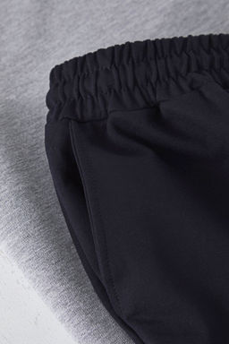 TRENDYOL MAN Siyah Tas Regular Fit Bask?l? Orme Sortlu Pijama Tak?m? TMNSS25PT00009 - Trendyolmilla фото 6