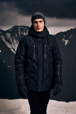 Водоотталкивающее пальто DeFactoFit с капюшоном на флисовой подкладке и на молнии  фото 4