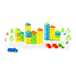 Конструктор Построй свой город (146 элементов) (в пакете) - Полесье фото 4
