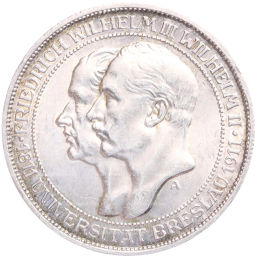 3 марки 1911 года А Германия (Пруссия) Бреславский университет