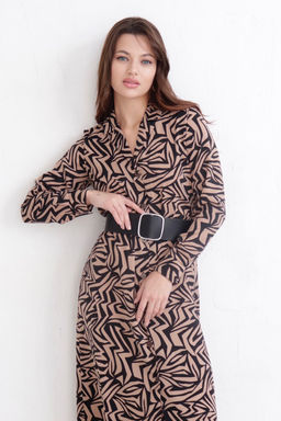 Платье-рубашка с английским воротником принт - Martichelli фото 284