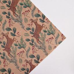 Цена за 10 шт. Бумага упаковочная новогодняя крафтовая Олени, 50 х 70 см - Дарите счастье фото 7