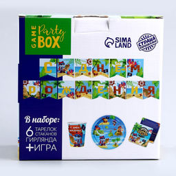 Набор бумажной посуды Сокровище пиратов: 6 тарелок, 6 стаканов - Страна карнавалия фото 11