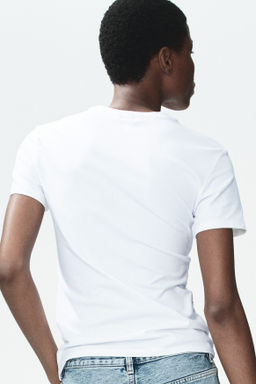 Camiseta entallada en mezcla de algod?n - H&m фото 4