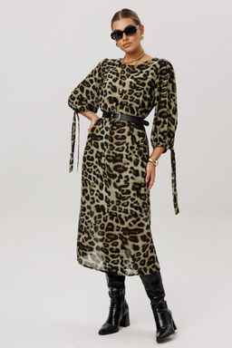 Платье ANELLI 1733 зеленый леопард фото 9