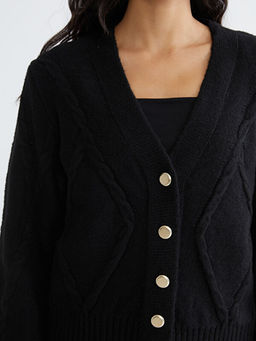 V Yaka Kendinden Desenli Kad?n Triko H?rka