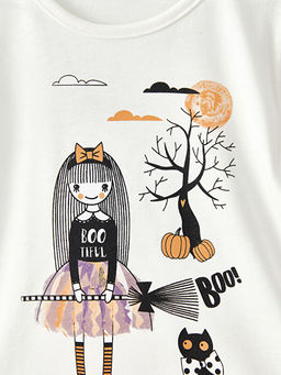 Bisiklet Yaka Bask?l? Uzun Kollu K?z ?ocuk Pijama Tak?m? - Waikiki фото 3