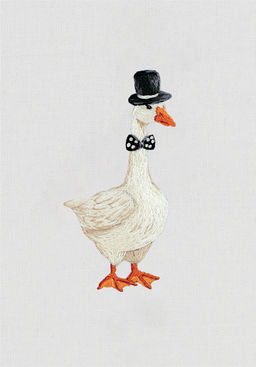 Набор для вышивания PANNA Живая картина JK-2317 Гусь в цилиндре 4 х 7.5 см