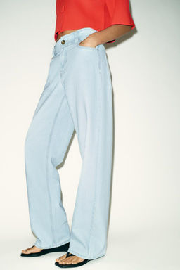 Z1975 WIDE WAIST HIGH-WAIST STRAIGHT JEANS - Zara фото 4