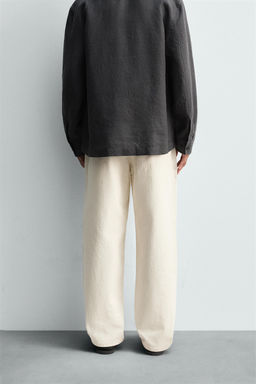 PLEATED HERRINGBONE TROUSERS - Zara фото 3
