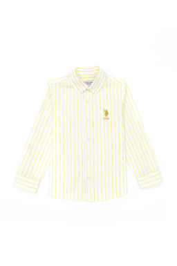 Рубашка с длинным рукавом фисташкового цвета для мальчика - U.s. polo assn фото 2