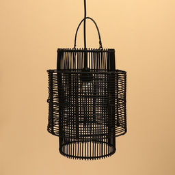 Светильник потолочный из ротанга «Тедди», 1×120 Вт, Е27, 30×30×40 см