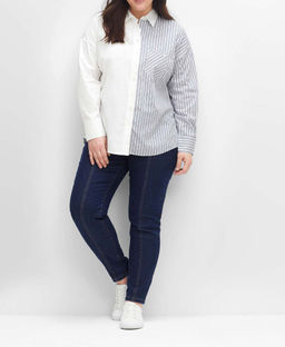 Блузка, белая с рисунком - Sheego фото 3