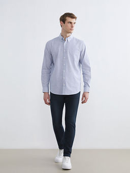 Regular Fit ?izgili Erkek G?mlek