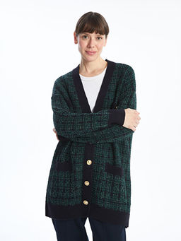 V Yaka Ekose Kad?n Triko H?rka