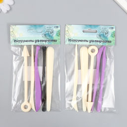 Инструменты для моделирования и придания формы набор 5 шт h=13,5 см - Арт узор фото 5