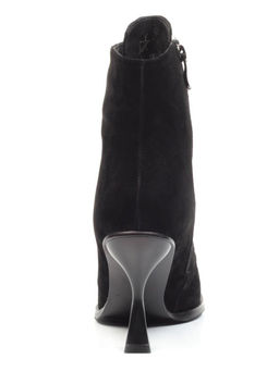 04-E29W-15B BLACK Ботильоны зимние женские (натуральная замша, натуральный мех)