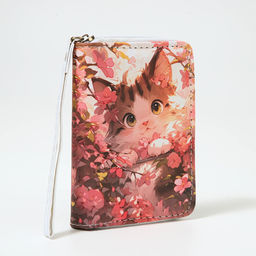 Кошелёк детский Выбражулька «Кот в цветочках», на молнии, разноцветный