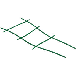 Цена за 4 шт. Опора для вьющихся цветов 46см Зелёный