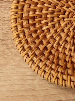 Подставка под горячее, 10 см, ротанг