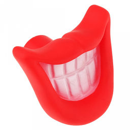 Игрушка для собаки "Джокер" 8х8х7см, ПВХ, с пищалкой, красный, "Пэт тойс (Pet toys)" (Китай)