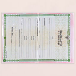 Папка под свидетельство о рождении Зайчик розовый тон, А5 - Дарим Красиво фото 5