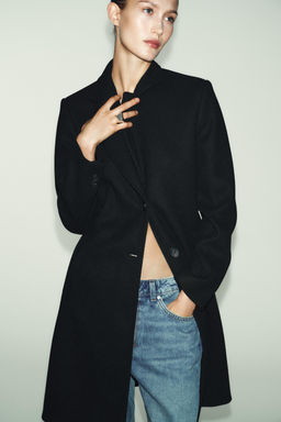 ABRIGO HOMBRERAS SOFT / Negro - Zara фото 6