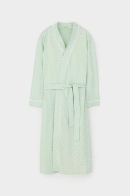 Е 50005/24/пастельно-зеленый,горошек халат жен