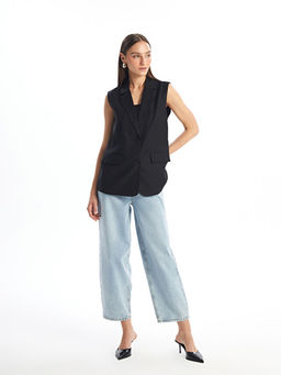 Ceket Yaka Kad?n Klasik Yelek