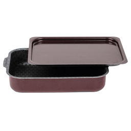 Lace Противень с антипригарным покрытием 35х27см Кружево, h6,3см, s0,09см, алюминиевая крышка (Россия) - Домашняя мода фото 2