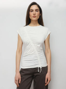 Футболка с драпировкой из вискозы / Zarina фото 3