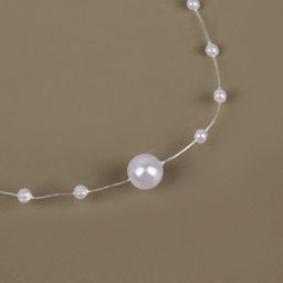 Жемчуг на леске, 3/8 мм, 9±0.5 м, белый