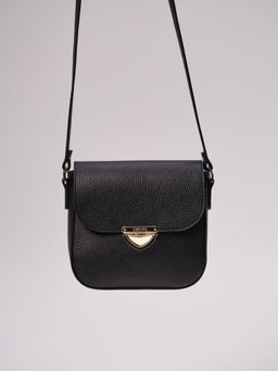 Сумка кожаная через плечо Deboro 3158 черный