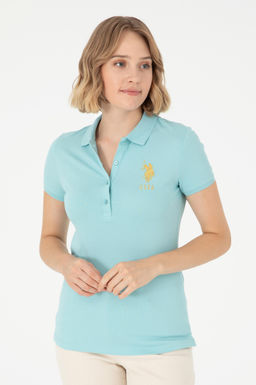 Женская базовая футболка цвета морской волны Неожиданная скидка в корзине