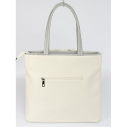 Сумка женская искусственная кожа ADEL-313 (формат А 4), 2отд, плечевой ремень, бежевый/серый флотер 258990 - Adelia фото 2