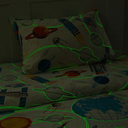 Постельное бельё Этель 1,5 сп Ракеты, 143х215 см, 150х214 см, 50х70 см -1 шт, 100% хлопок, бязь  фото 3