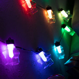 Умная гирлянда Нить 6 м с насадками Звёздочки, IP20, тёмная нить, 20 LED, свечение RGB, USB - Luazon lighting фото 2