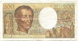 Банкнота 200 франков 1989 года Франция