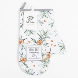 Варежка-прихватка Berry garden 20х28см,саржа, 100% х/л, ватин 250г/м2 - Этель фото 4