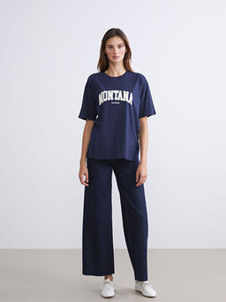 Montana Bask?l? Oversize Kad?n Ti??rt