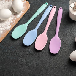 Ложка силиконовая гарнирная Доляна Винфор, 21 см, цвет МИКС  фото 5