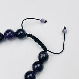 Браслет регулируемый мужской из Аметиста и Чароита "Сахасрара" от 19 см