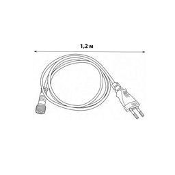 UCX-PT2/Y90-120 WHITE 1 STICKER Провод для подключения светильника ULY-P9* к сети 220В. 120 см. Белый. ТМ Uniel