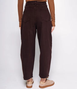 Джинсы #КТ7076, шоколадный