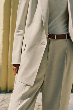 LINEN BELTED STRAIGHT-LEG TROUSERS - Zara фото 35